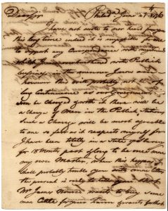 Robert Morris's letter to Gen. Charles Lee